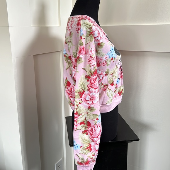 Disney floral cropped Micky sweatshirt - Picture 2 of 4